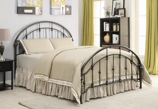 Maywood Transitional Black Metal Eastern King Bed Coaster Z2 Premium