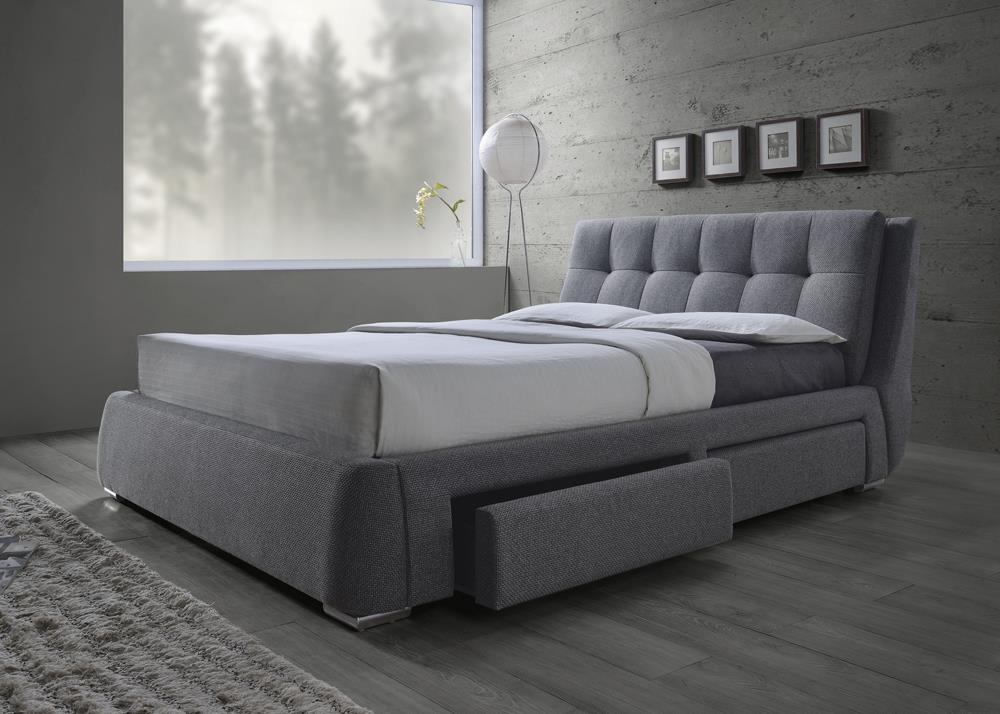 Fenbrook Transitional Grey Eastern King Bed Coaster Z2 Premium