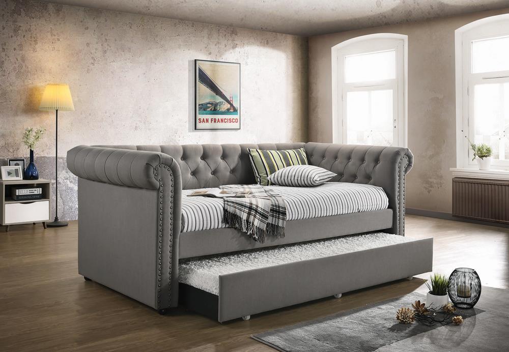 Kepner Grey Chesterfield Daybed Coaster Z2 Premium