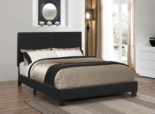 Mauve Upholstered Platform Black Full Bed Coaster Z2 Premium