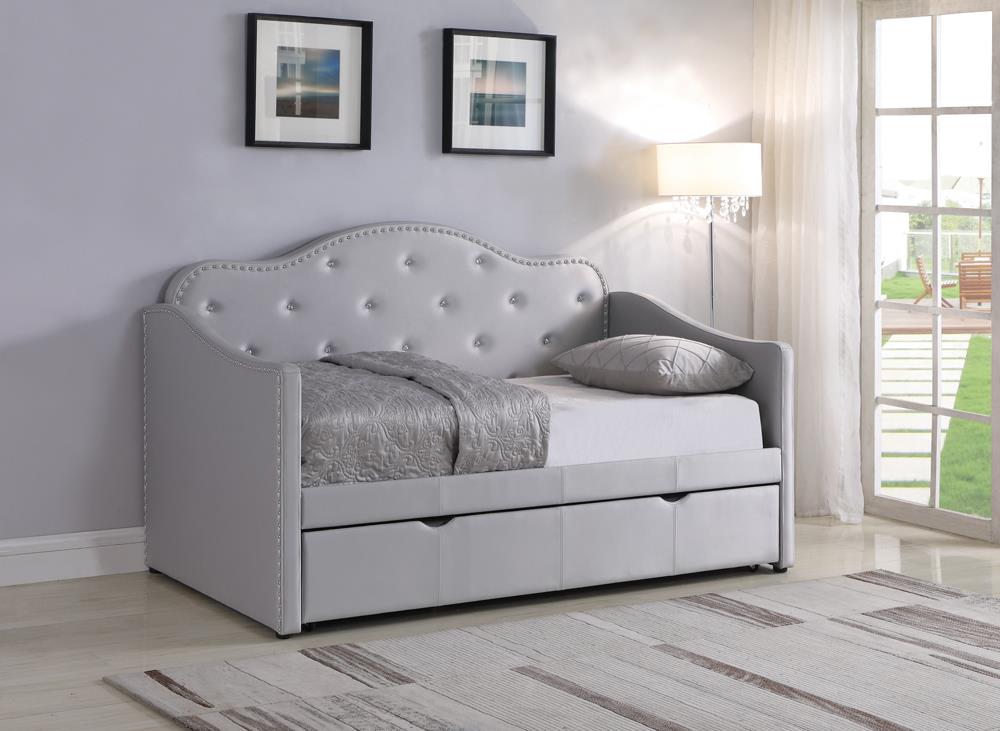 Pearlescent Grey Upholstered Daybed Coaster Z2 Premium