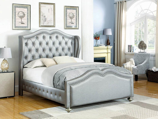 Belmont Grey Upholstered King Bed Coaster Z2 Premium