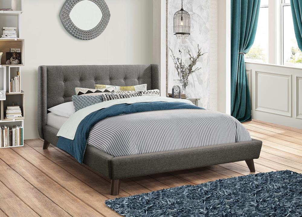 Carrington Grey Upholstered Full Bed Coaster Z2 Premium