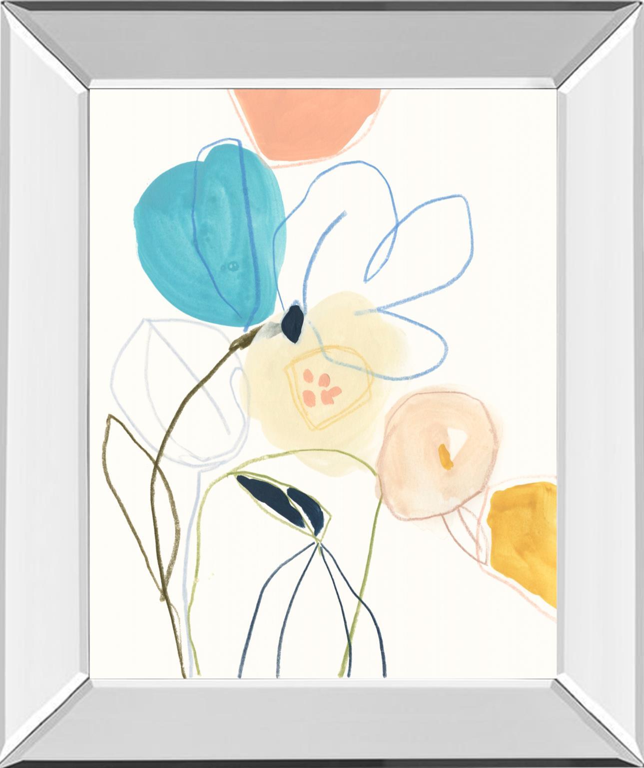 Contour Garden III By June Erica Vess - Light Blue Classy Art