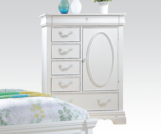 ACME Estrella Youth Chest in White 30246 ACME East