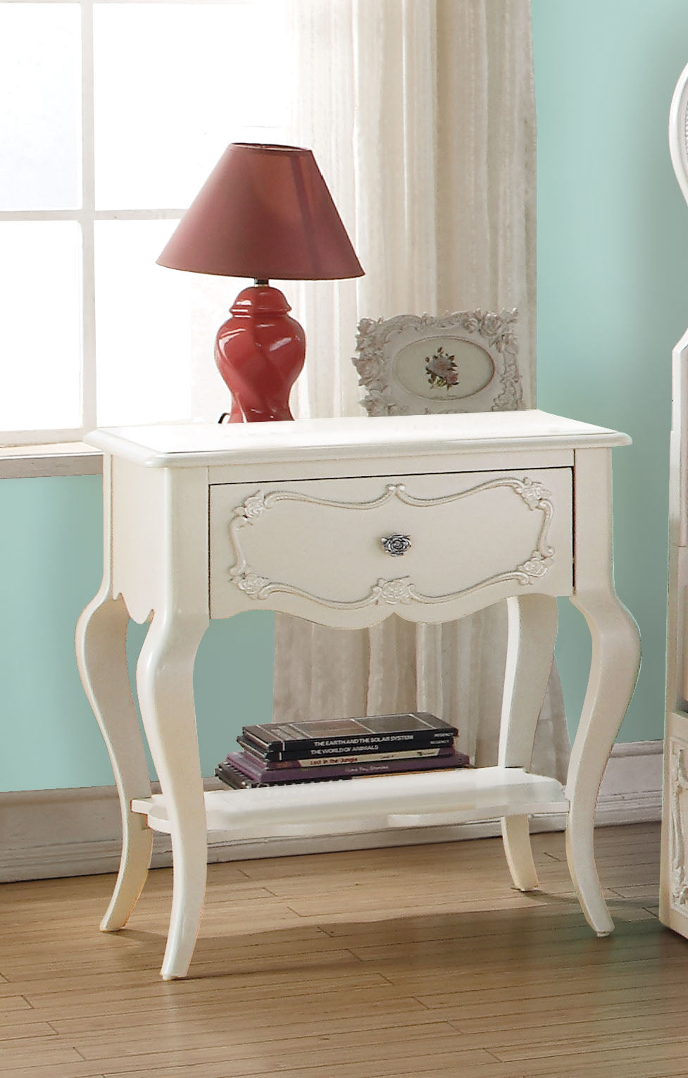 Edalene Pearl White Nightstand ACME East