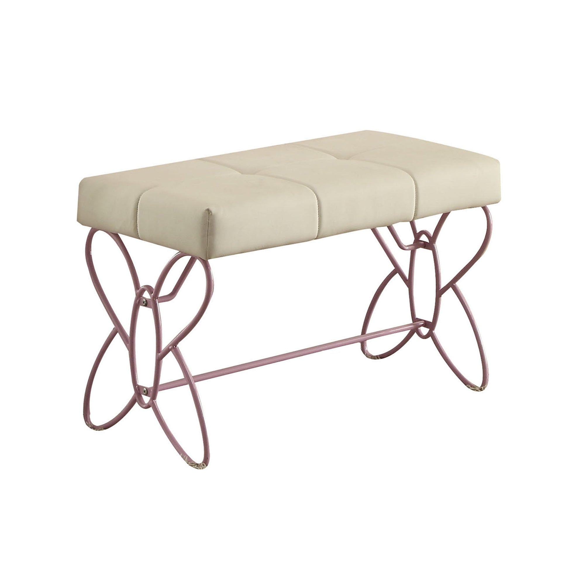 Priya II White & Light Purple Bench ACME East