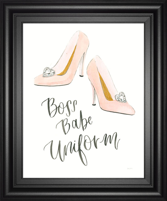 Boss Babe III By Jenaya Jackson - Framed Print Wall Art - White Classy Art