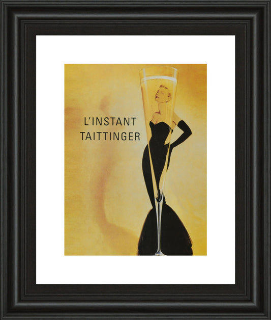 Taittinger - Framed Print Wall Art- Yellow - Yellow Classy Art