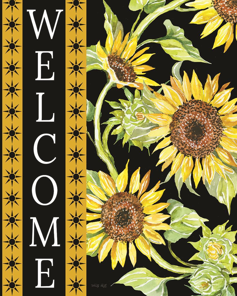 Welcome Sunflowers By Cindy Jacobs - Yellow Classy Art