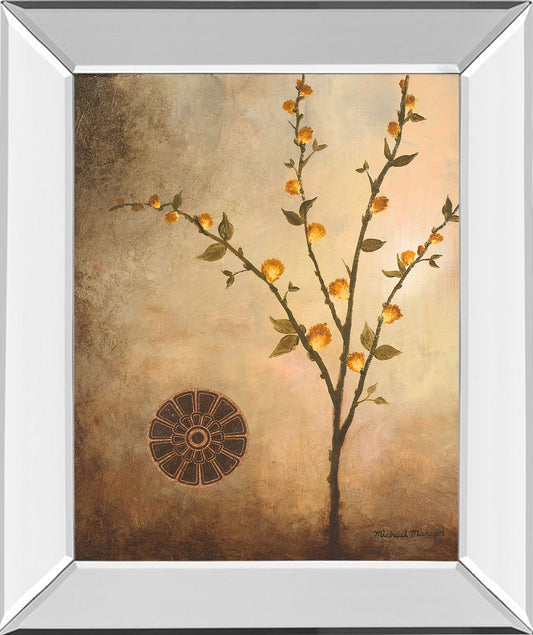 Fall Stem In The Light By Michael Marcon Mirror Framed Print Wall Art - Beige Classy Art