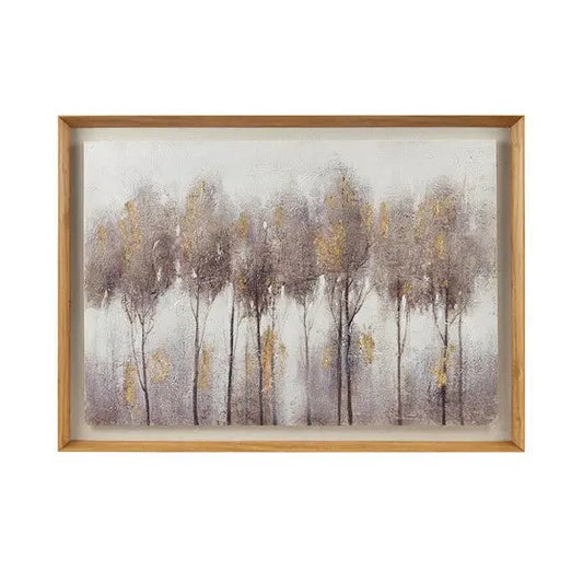 Hand Painted Abstract Landscape Framed and Matted Wall Art Grey/Gold Olliix.com