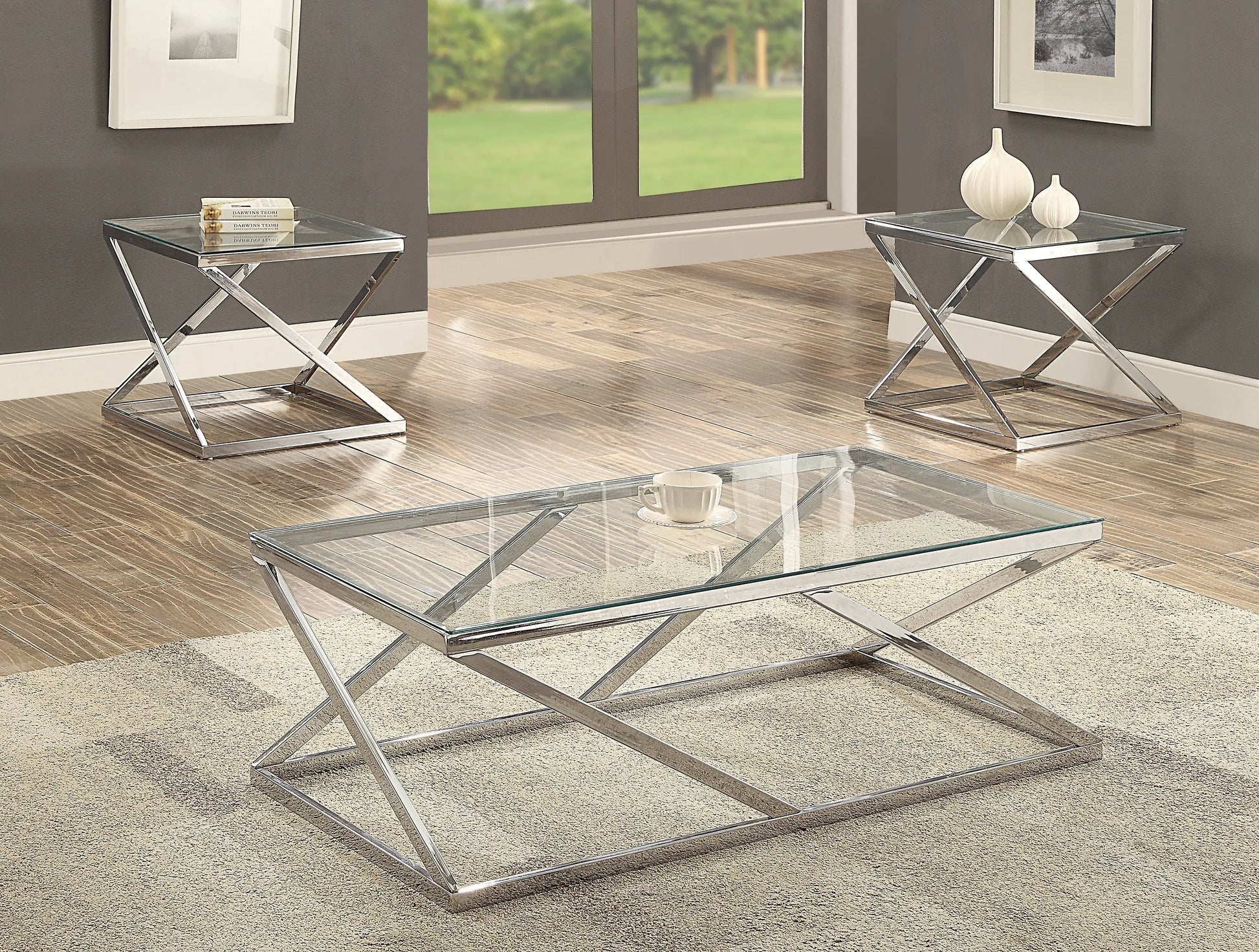 Chase 3-Piece Coffee Table Set Crown Mark