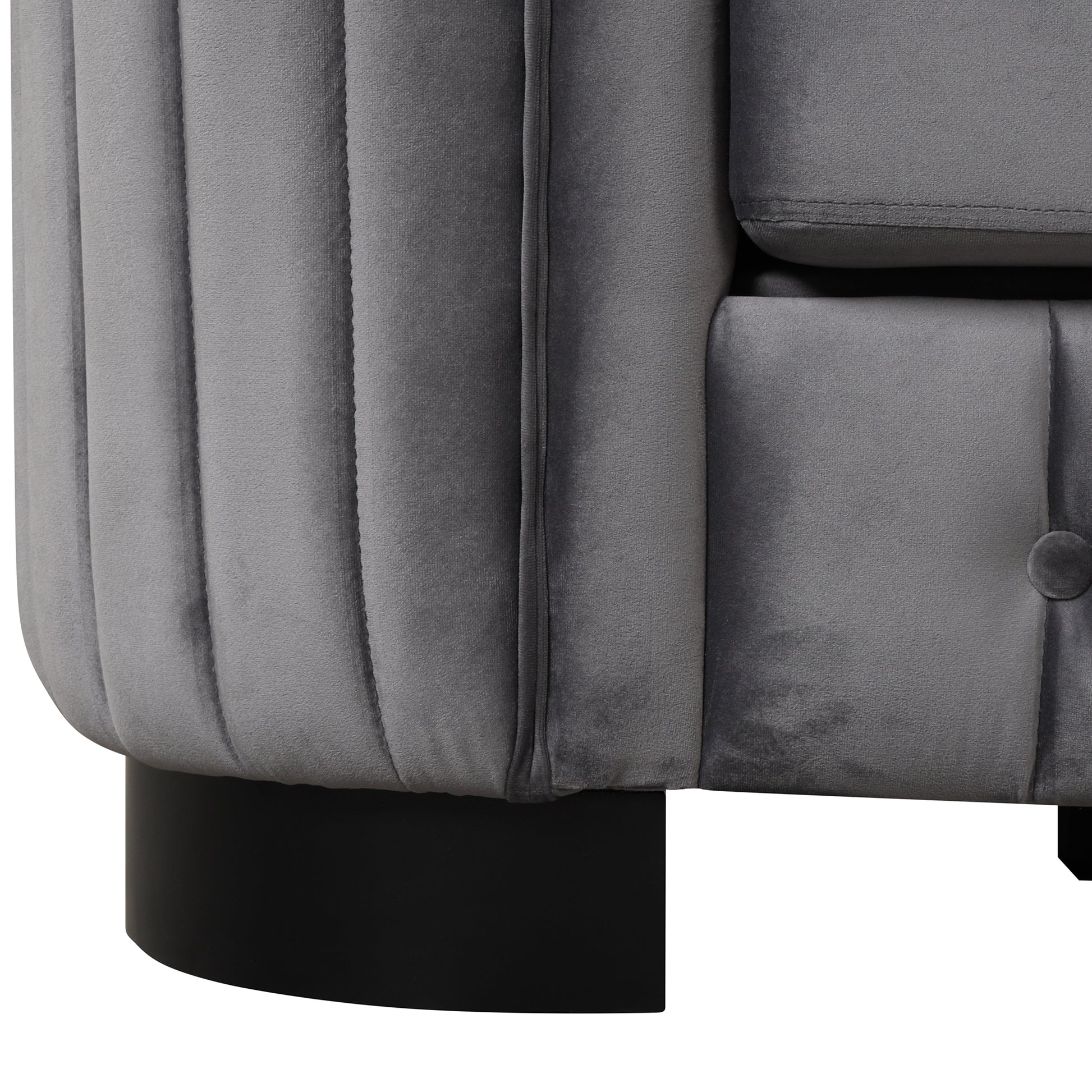 41.5" Velvet Tufted Upholstered Accent Sofa,Modern Single Sofa Chair with Thick Removable Seat Cushion,Modern Single Couch for Living Room,Bedroom,or Small Space,Gray House to Home Furnishings LLC