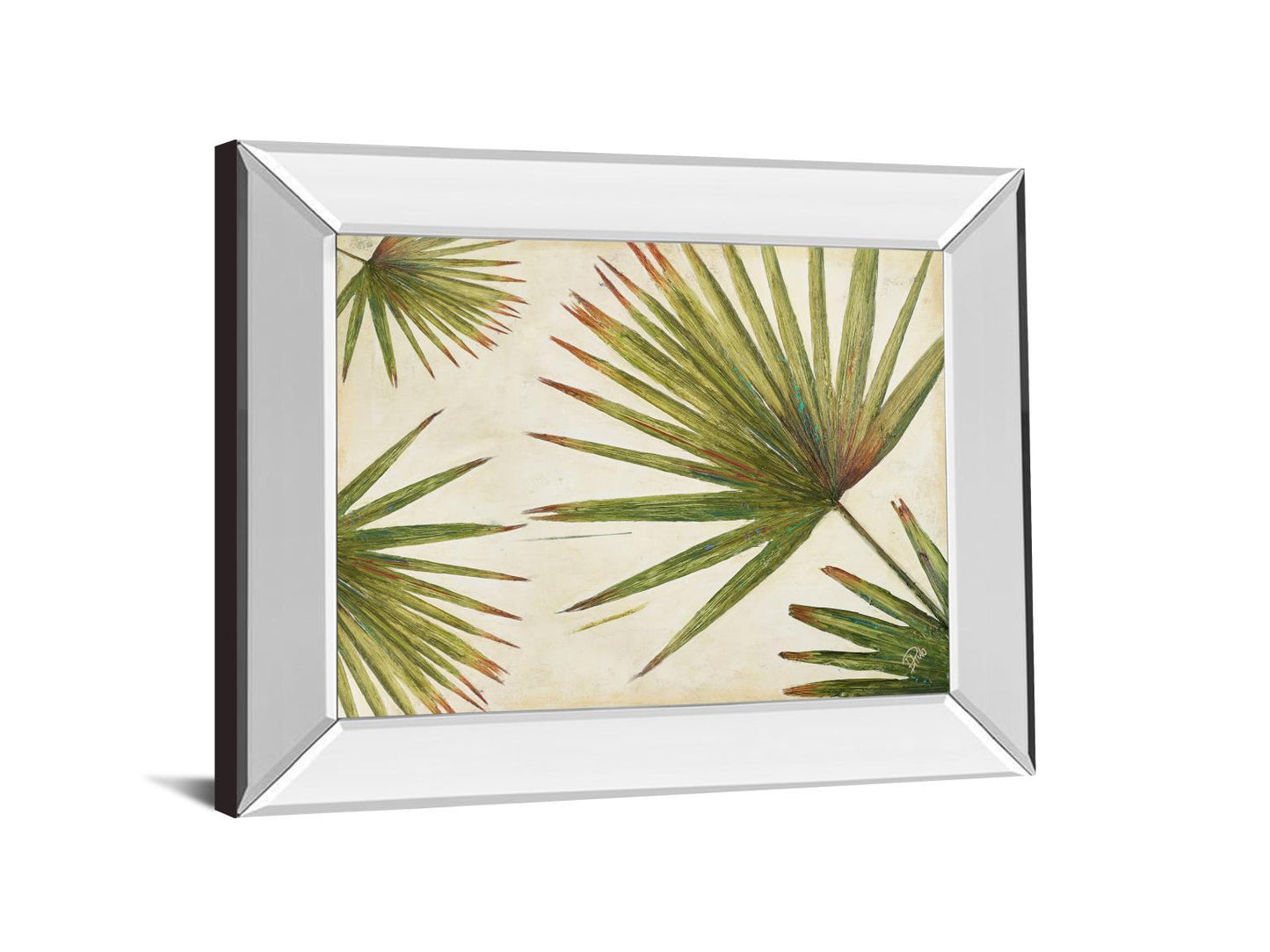 Organic Il By Patricia Pinto - Mirror Framed Print Wall Art - Green Classy Art