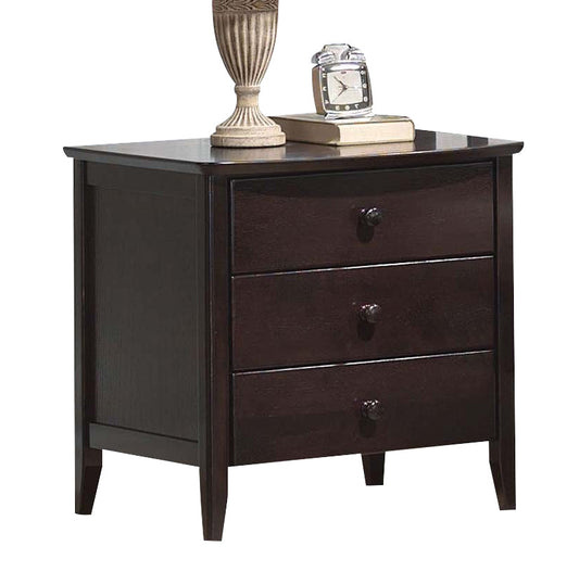 Acme San Marino Youth 3-Drawer Nightstand in Dark Walnut 04997 ACME East