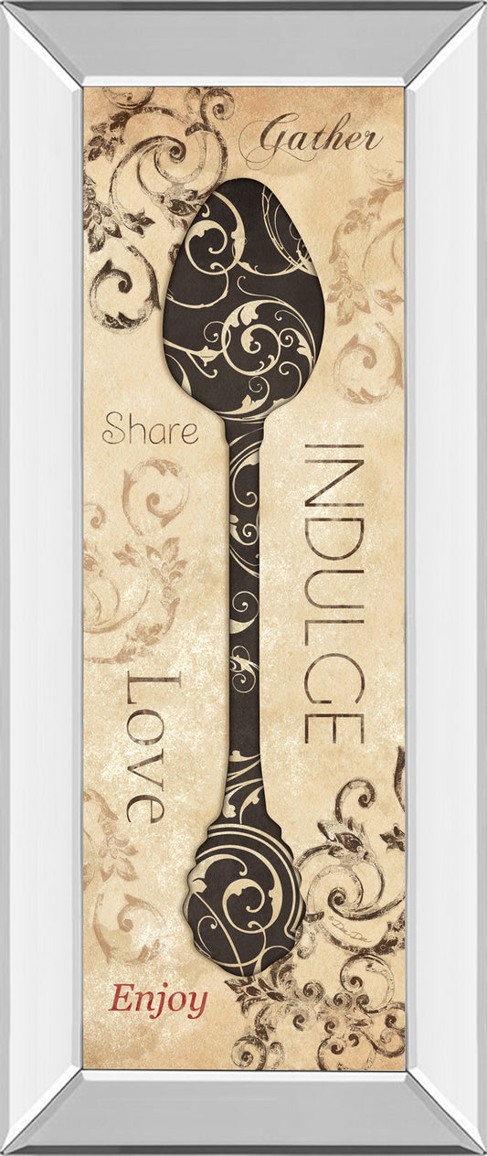 Indulge By Dee Dee - Mirror Framed Print Wall Art - Black Classy Art