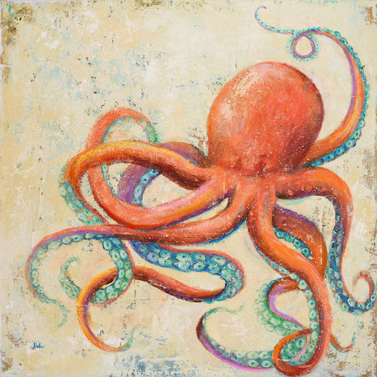 Small - Creatures Of The Ocean II By Patricia Pinto - Orange Classy Art