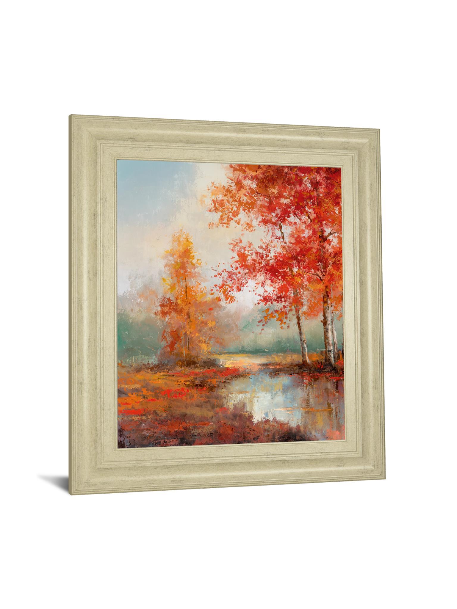 Autumns Grace I By T.C Chiu - Framed Print Wall Art - Orange Classy Art