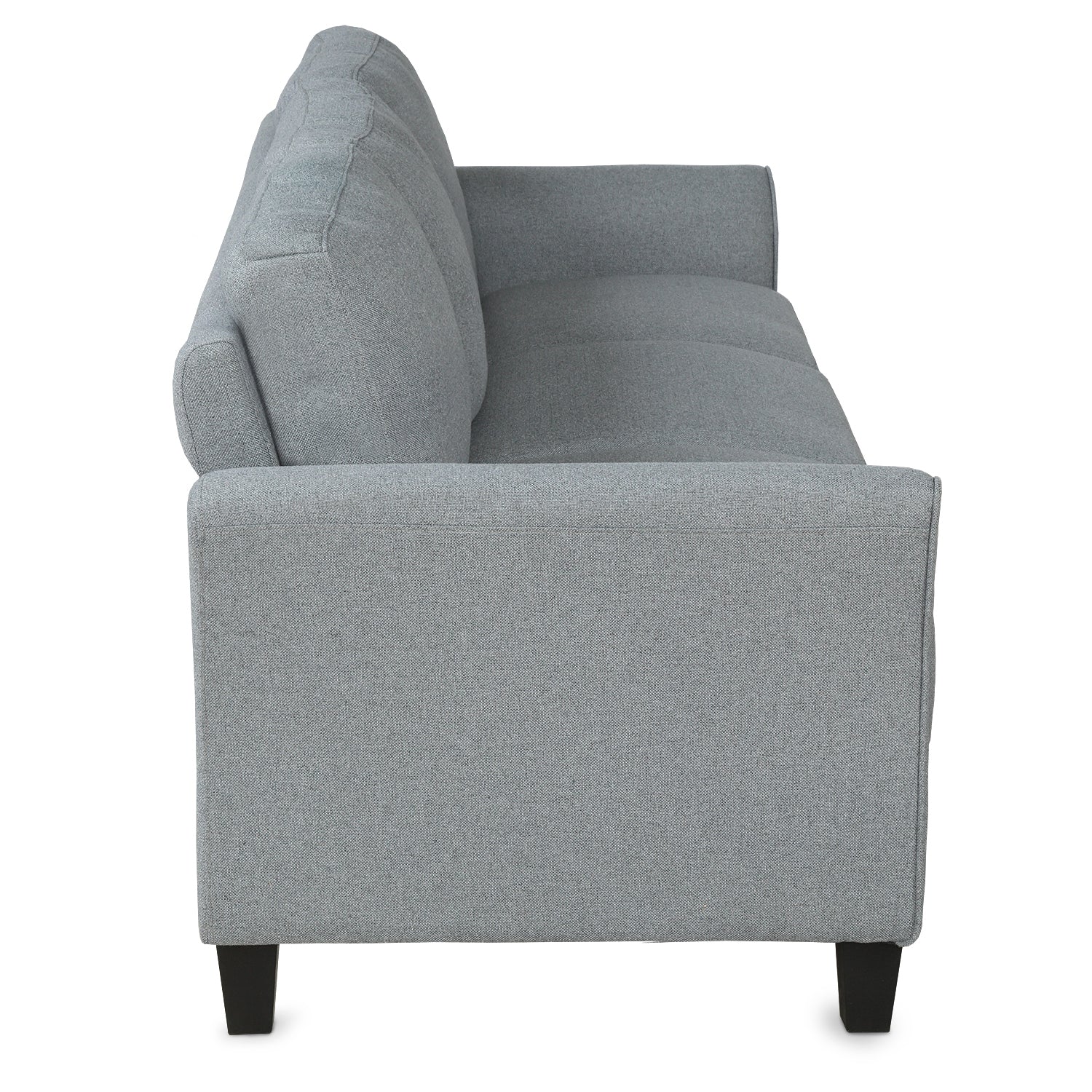 3-Seat Sofa Living Room Linen Fabric Sofa (Gray) House to Home Furnishings LLC