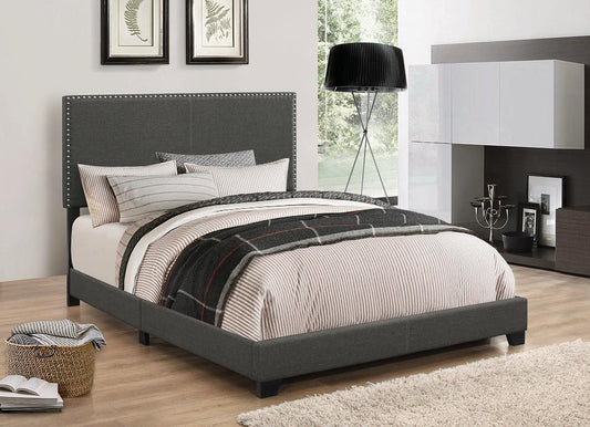 Boyd Upholstered Charcoal King Bed Coaster Z2 Premium