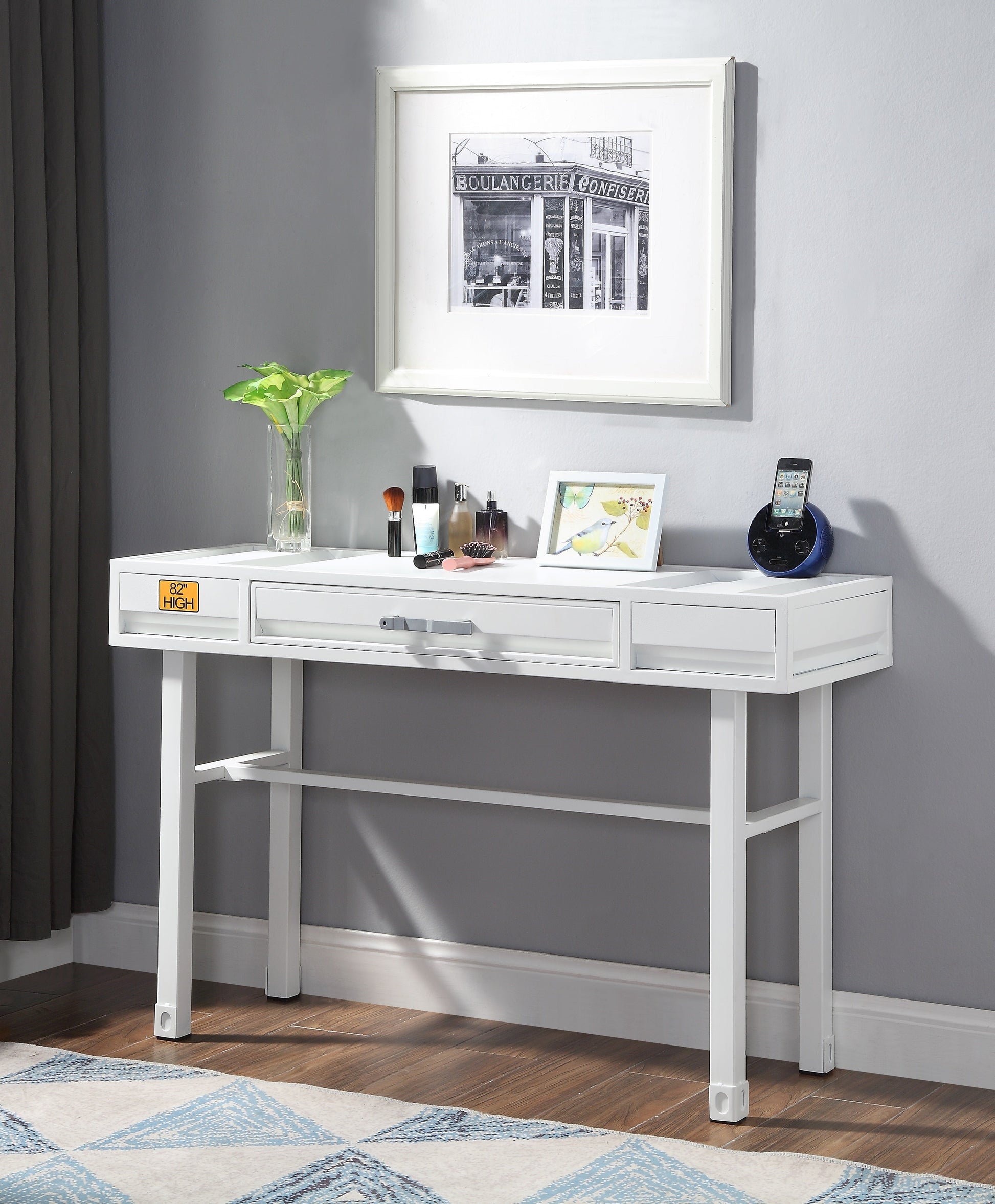 Cargo White Vanity Desk ACME East