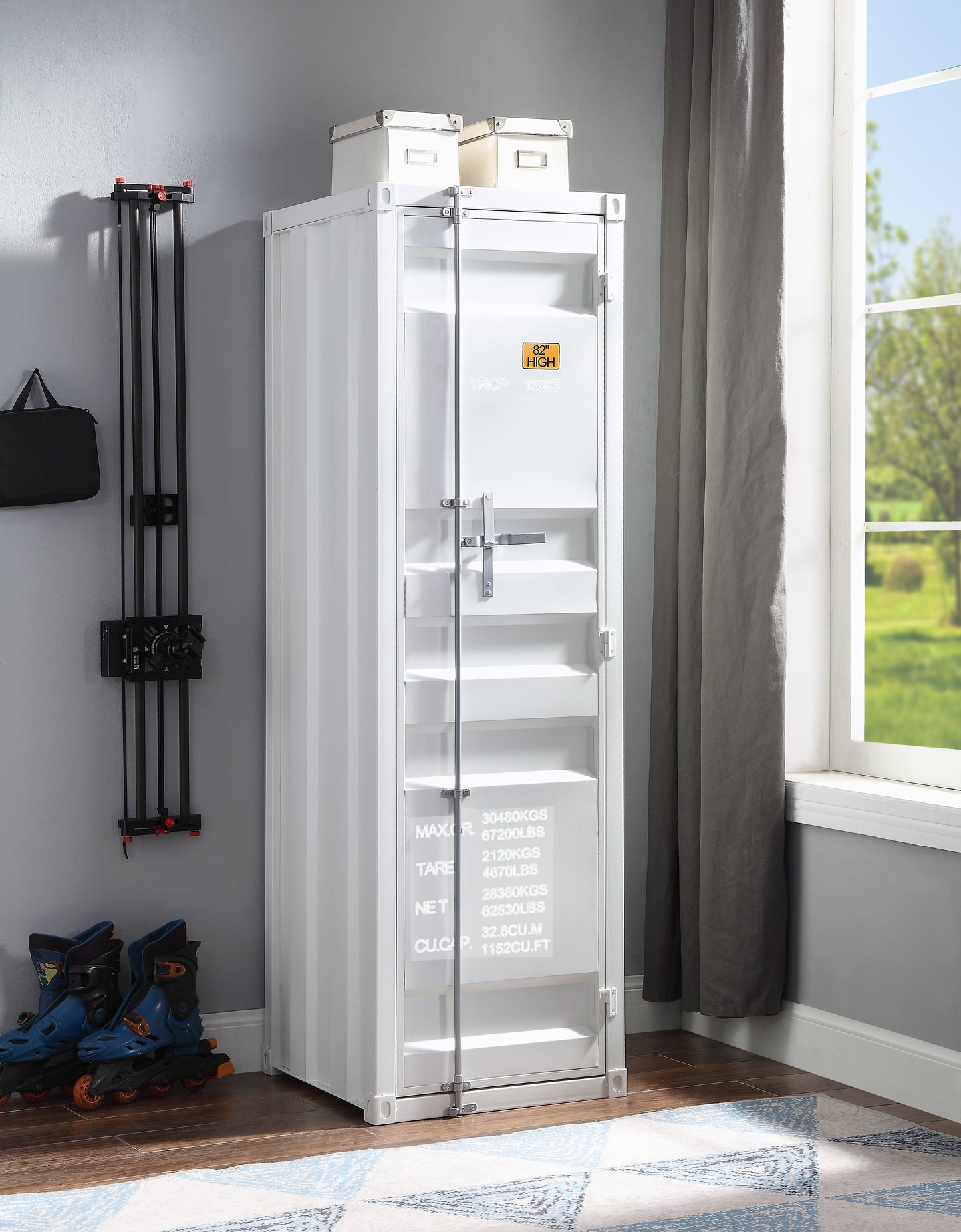 Cargo White Wardrobe (Single Door) ACME East