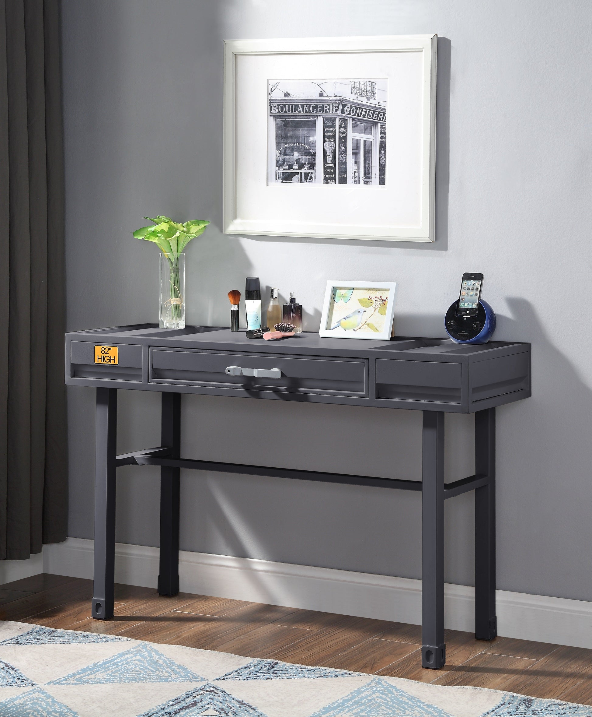 Cargo Gunmetal Vanity Desk ACME East