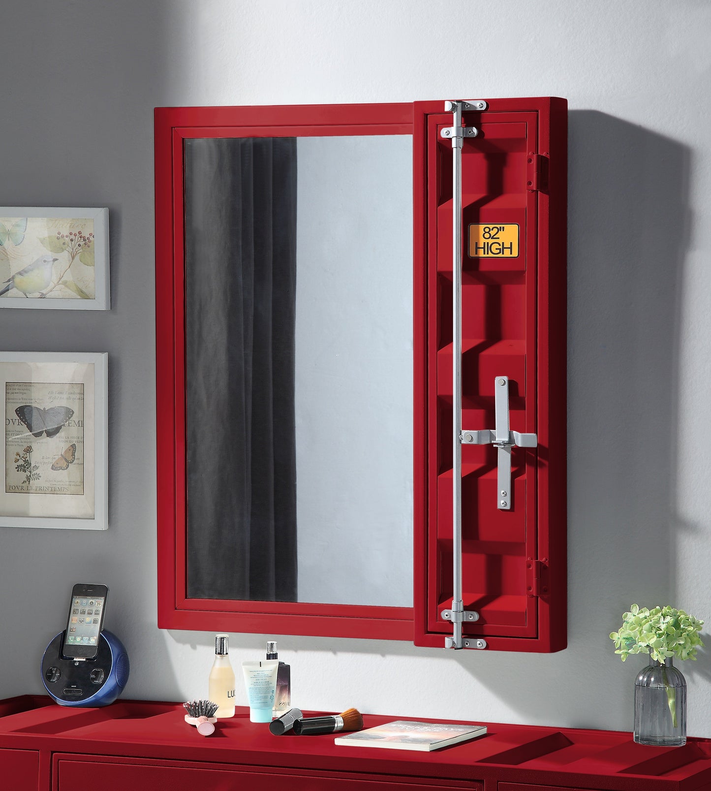 Cargo Red Vanity Mirror ACME East