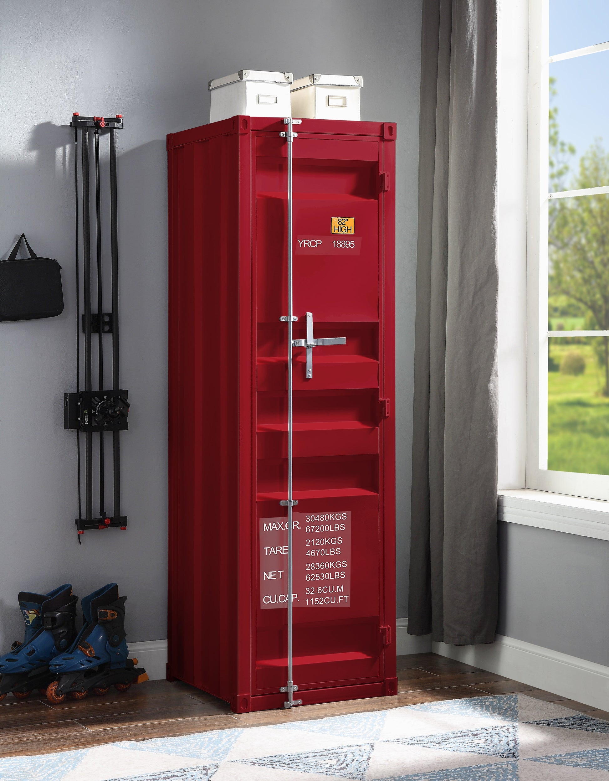 Cargo Red Wardrobe (Single Door) ACME East