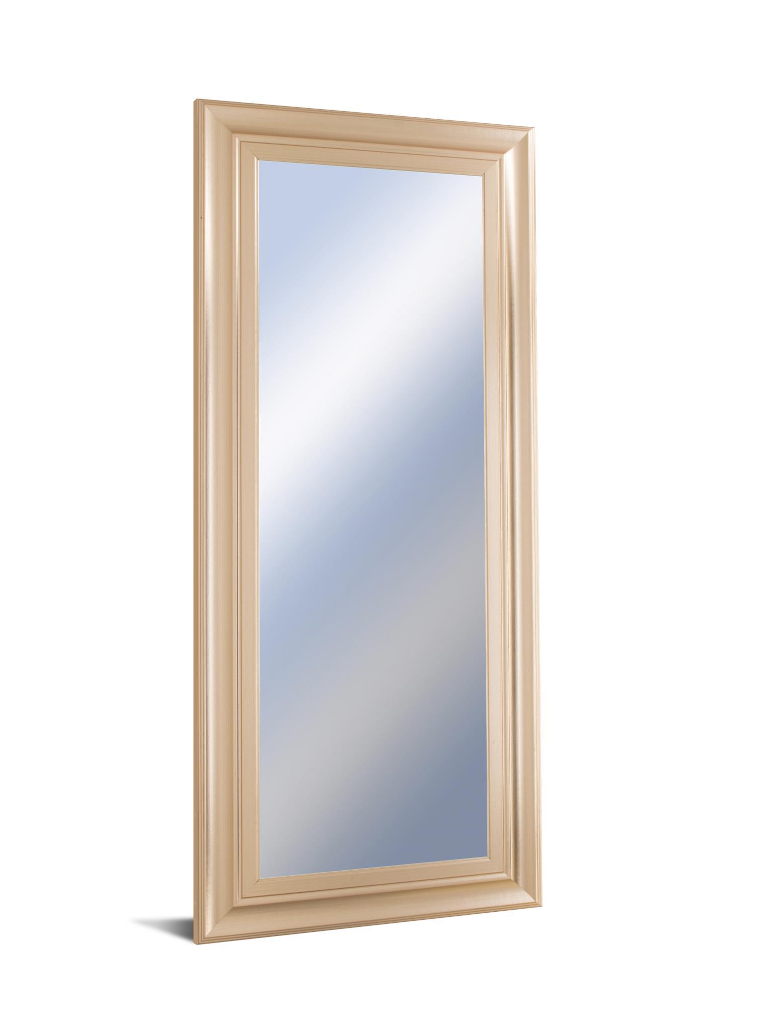 18x42 Decorative Framed Wall Mirror By Classy Art Promotional Mirror Frame #45 - Beige Classy Art