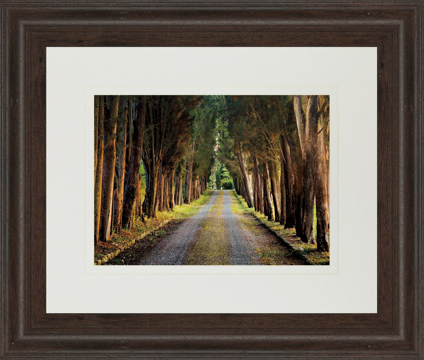 Tree Tunnel By Michael Tunnel And Mossy Oak Native Living - Framed Print Wall Art - Green Classy Art