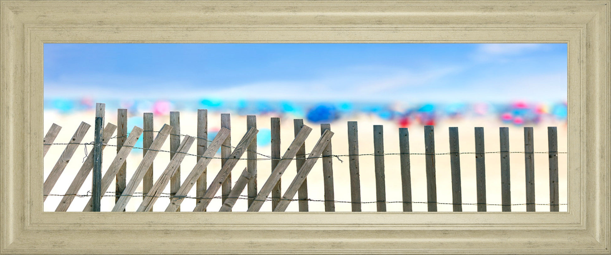 Beachscape Il By James Mcloughlin - Framed Print Wall Art - Blue Classy Art