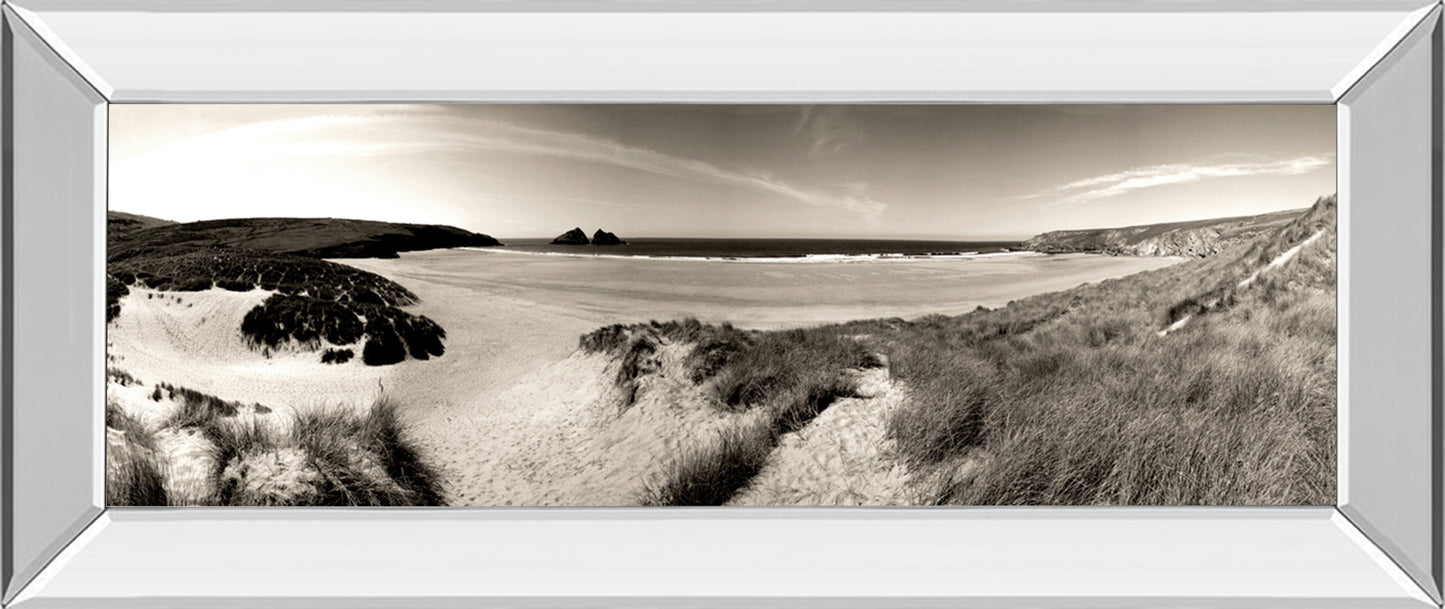 The Wind In The Dunes Il By Noah Bay - Mirror Framed Print Wall Art - Gold Classy Art