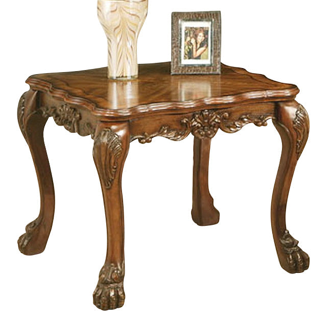 Acme Dresden Traditional End Table in Cherry Oak 12166 ACME East