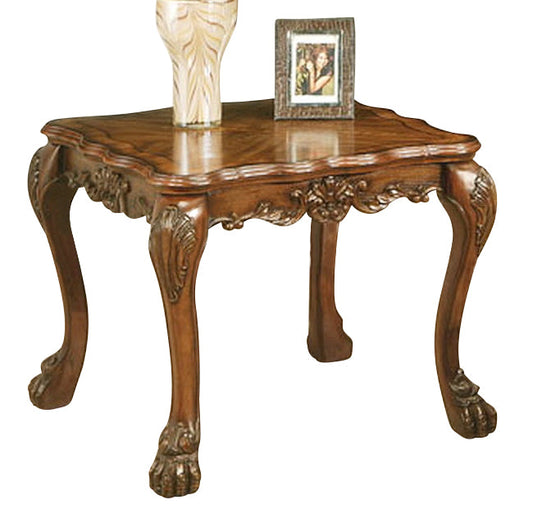 Acme Dresden Traditional End Table in Cherry Oak 12166 ACME East