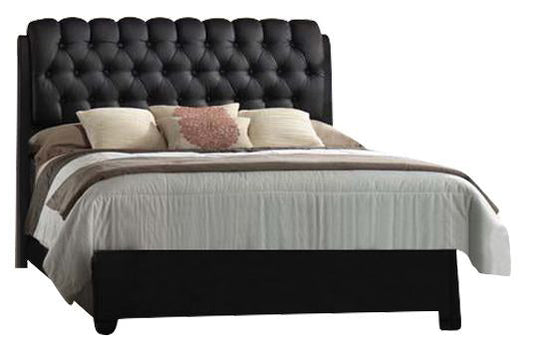 Acme Ireland Queen PU Platform Bed in Black 14350Q ACME East