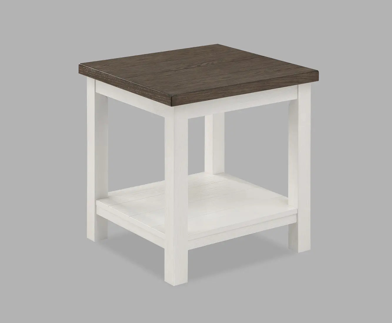 Dakota Chalk White End Table Crown Mark