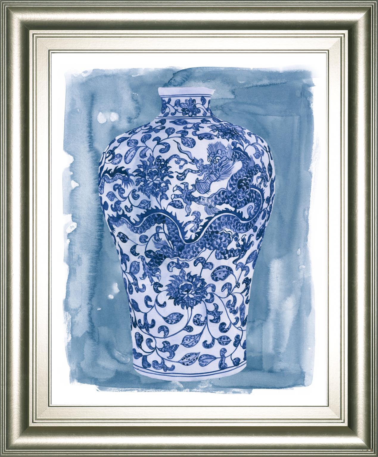 22x26 Ming Vase I By Melissa Wang - Blue Classy Art