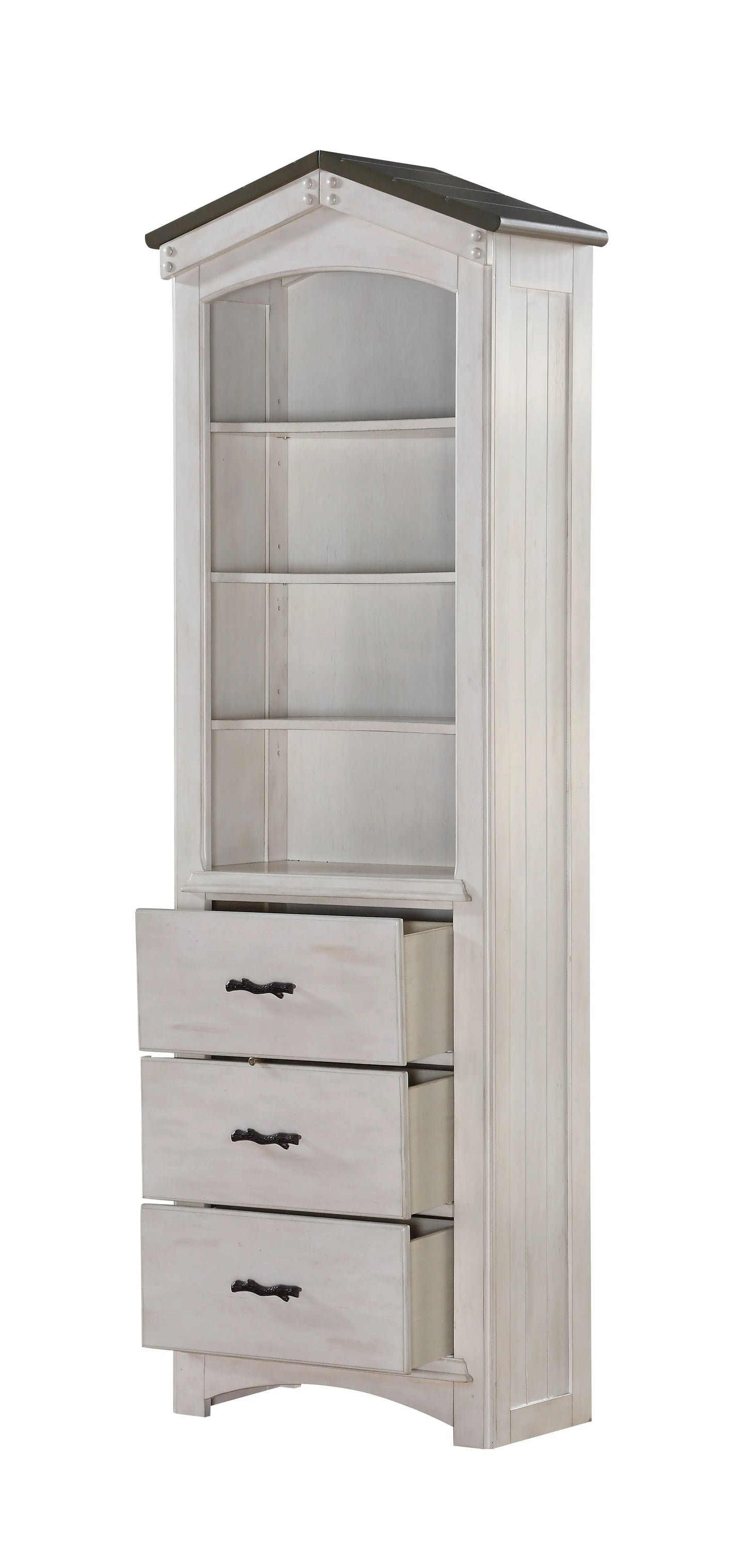 Tree House Weathered White & Washed Gray Bookcase ACME East