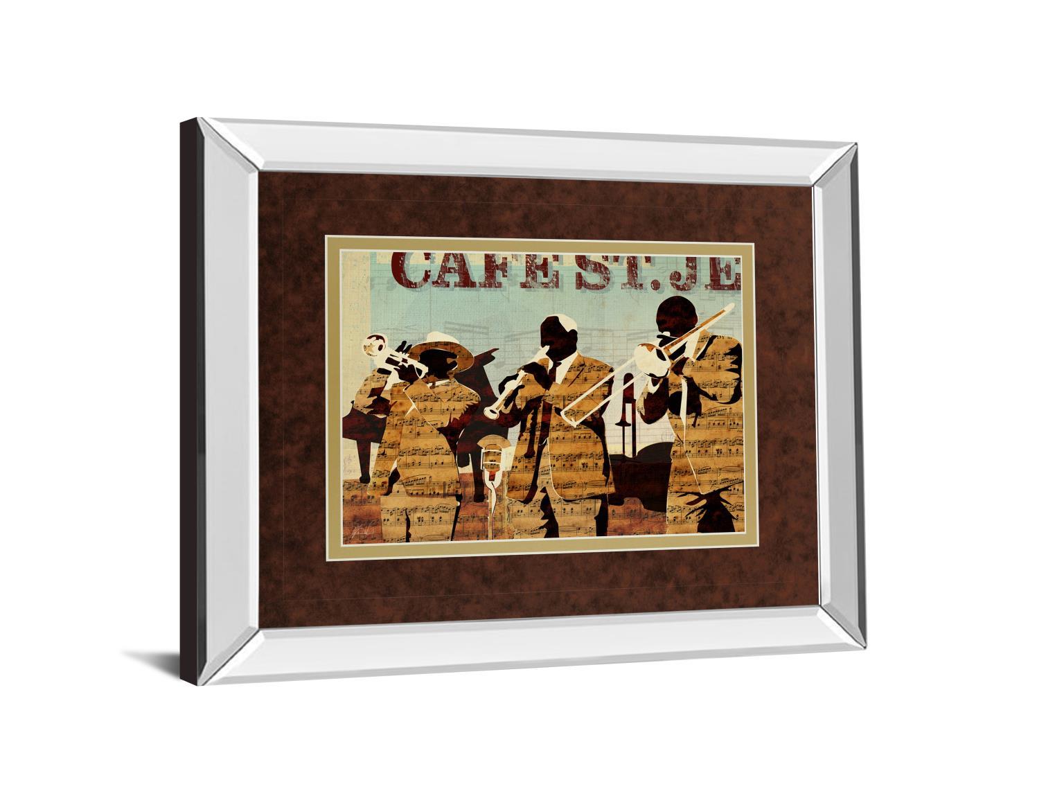 Cafe Saint Jean By Kyle Mosher - Mirror Framed Print Wall Art - Gold Classy Art