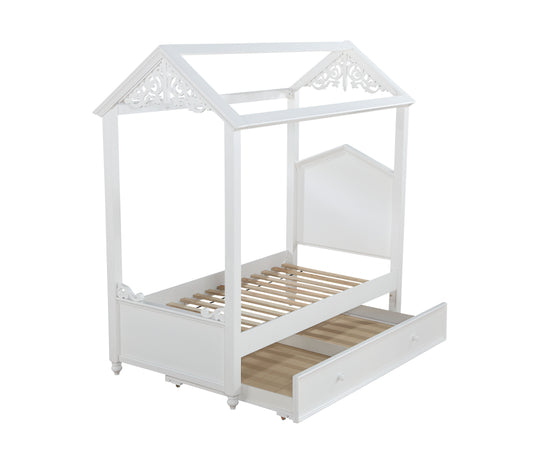 Rapunzel White Twin Bed ACME East