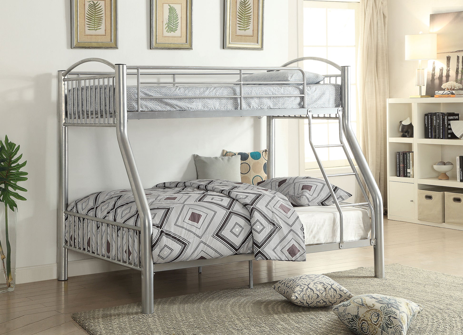 Cayelynn Silver Bunk Bed (Twin/Full) ACME East