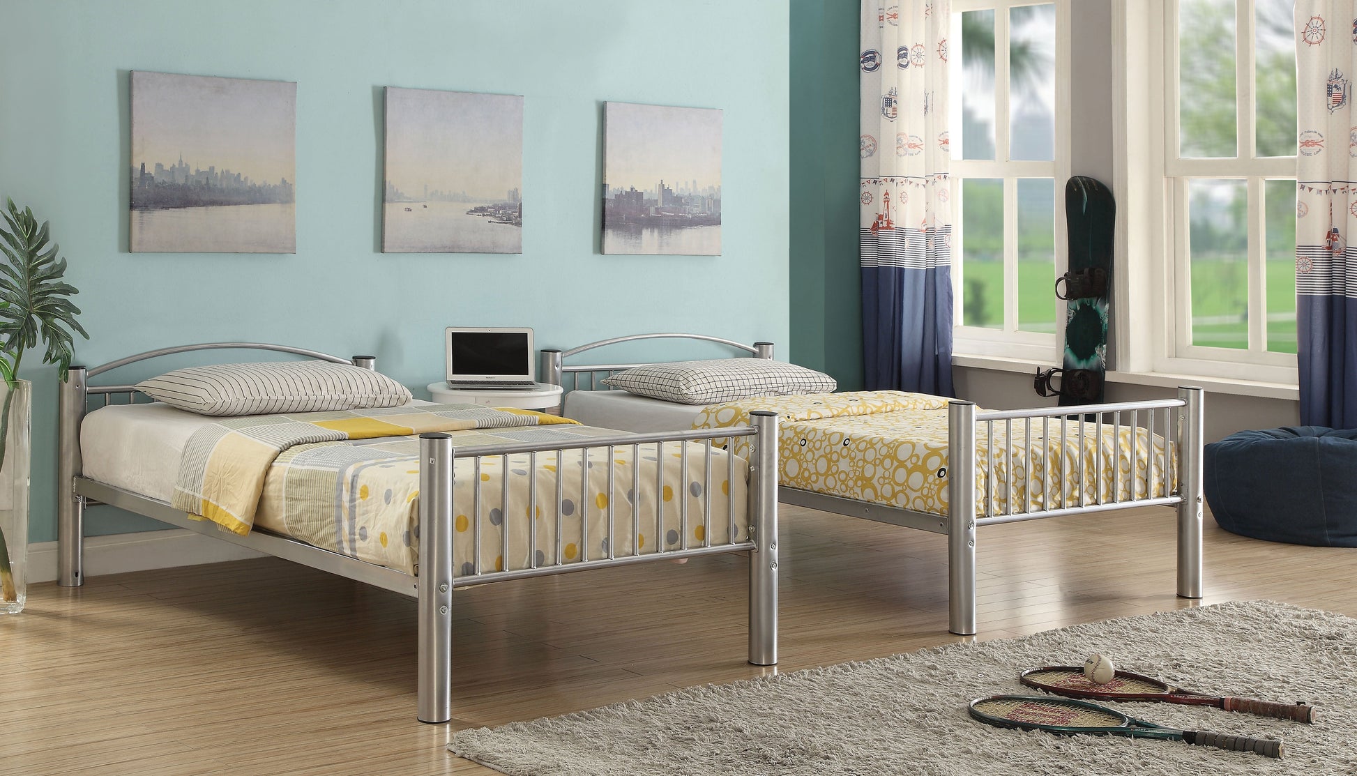 Cayelynn Silver Bunk Bed (Twin/Twin) ACME East