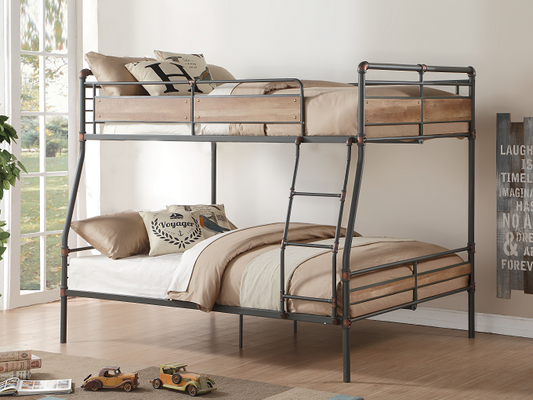 Brantley II Sandy Black & Dark Bronze Hand-Brushed Full XL/Queen Bunk Bed ACME East