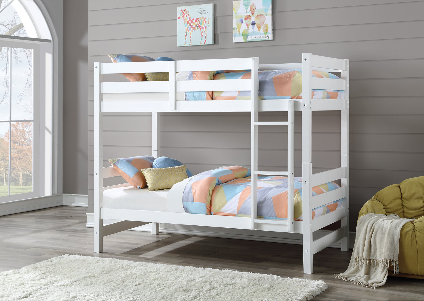 Ronnie White Bunk Bed (Twin/Twin) ACME East