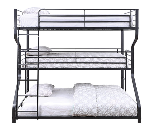 Caius II Gunmetal Bunk Bed (Triple Full/Twin/Queen) ACME East