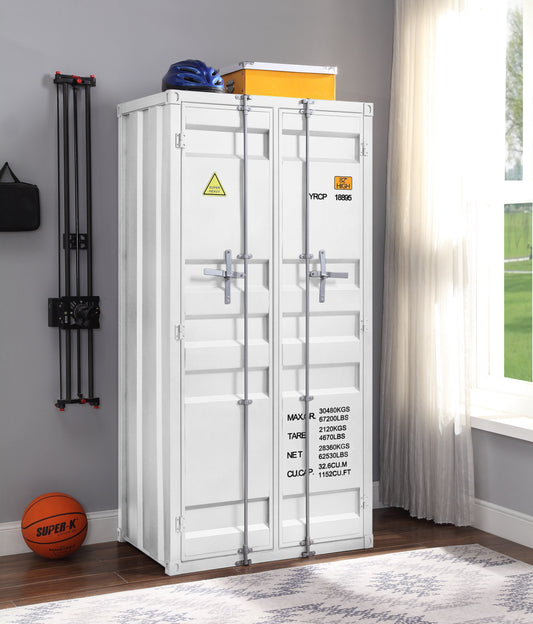 Cargo White Wardrobe (Double Door) ACME East