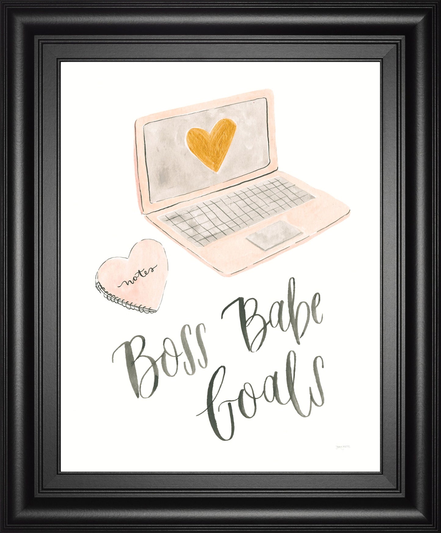 Boss Babe I By Jenaya Jackson - Framed Print Wall Art - White Classy Art