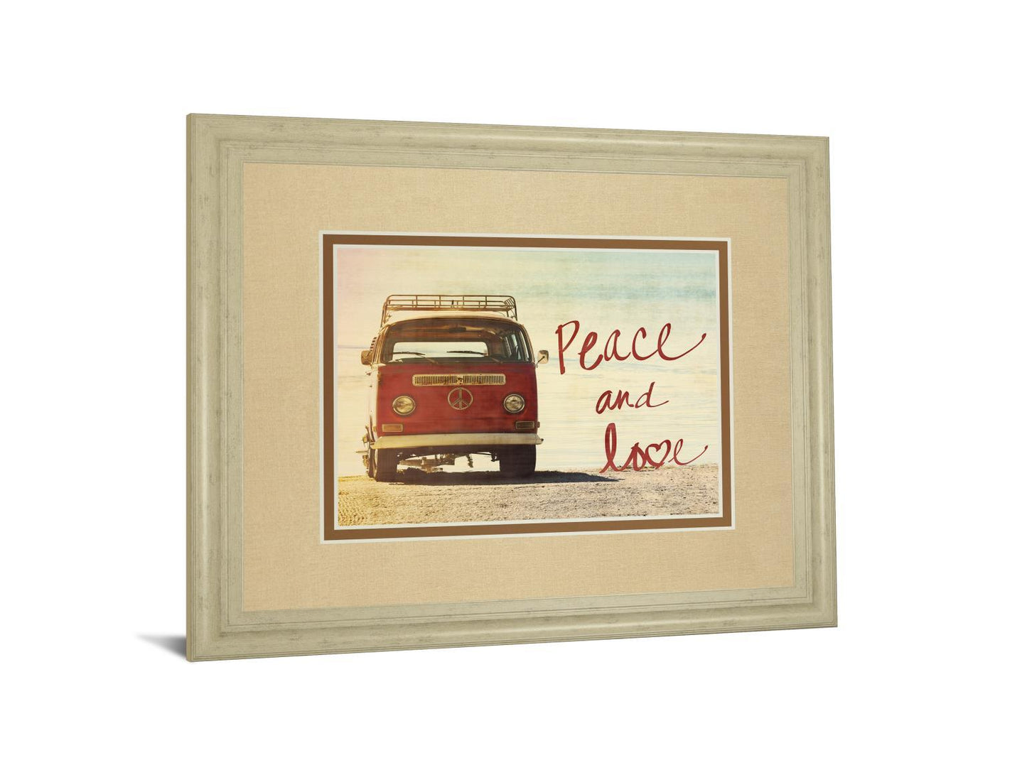 Peace And Love By Gail Peck - Framed Print Wall Art - Red Classy Art